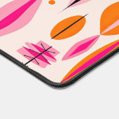Mid Century Modern Roze & Sinaasappel Abstract Pat Bureaumat (Hoek)