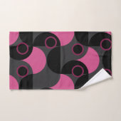 Mid-Century Modern Roze zwart en grijs Bad Handdoek (Handdoek)