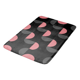 Mid-Century Modern Roze zwart en grijs Badmat