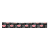 Mid-Century Modern Roze zwart en grijs Lint (Voorkant)