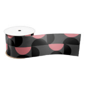 Mid-Century Modern Roze zwart en grijs Lint (Spoel)