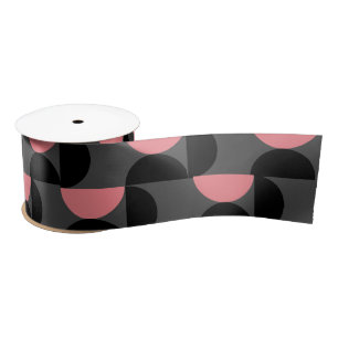 Mid-Century Modern Roze zwart en grijs Lint