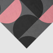 Mid-Century Modern Roze zwart en grijs Tissuepapier (Detail)