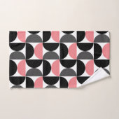 Mid-Century Modern Roze Zwart-wit Bad Handdoek (Handdoek)