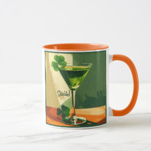 Mid Century Modern Shamrock Martini Sláinte! Mok