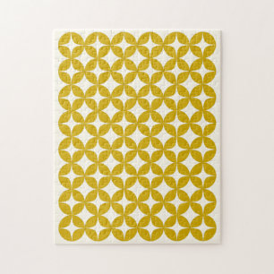 Mid Century Modern Shapes in Mustard Yellow Legpuzzel