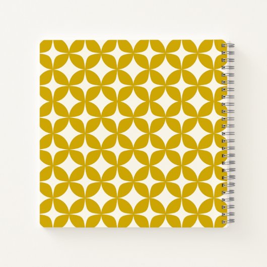 Mid Century Modern Shapes in Mustard Yellow Notitieboek (Achterkant)