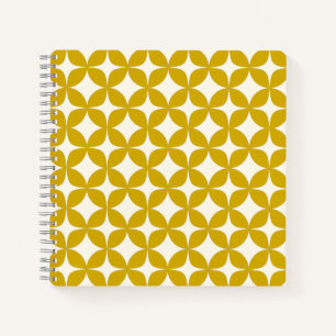 Mid Century Modern Shapes in Mustard Yellow Notitieboek