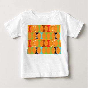 Mid Century Modern Sinaasappel Pattern Baby T-shir