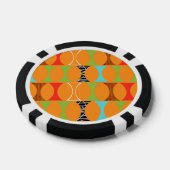 Mid Century Modern Sinaasappel Pattern Poker Chips (Enkel)