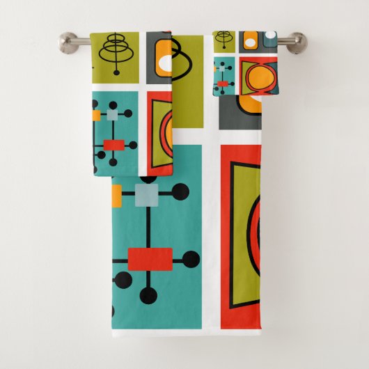 Mid-Century Modern Smorgasbord Bad Handdoek (Insitu)