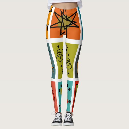 Mid-Century Modern Smorgasbord Leggings (Voorkant)
