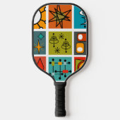 Mid-Century Modern Smorgasbord Pickleball Paddle (Voorkant)