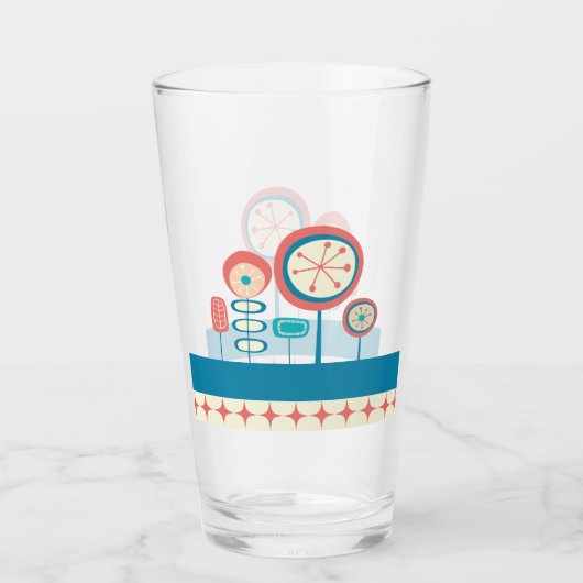 Mid Century Modern Spring Garden 2 Glas (Achterkant)