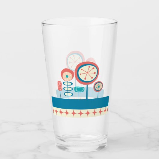 Mid Century Modern Spring Garden 2 Glas (Voorkant)