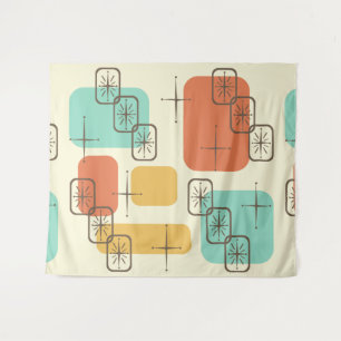 Mid Century Modern Sputnik Multicolored 1 Wandkleed