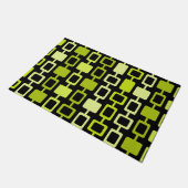 Mid Century Modern Square Columns Black Chartreuse Deurmat (Schuin)