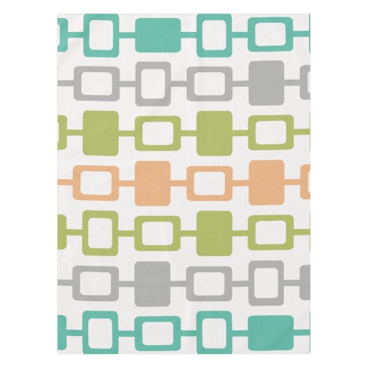 Mid Century Modern Square Kolommen Tafelkleed (Voorkant)