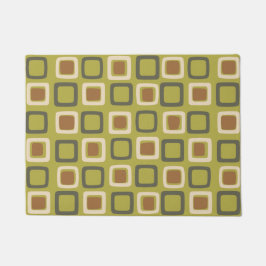 Mid Century Modern Squares Chartreuse Deurmat