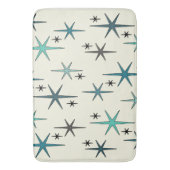 Mid Century Modern Star Sky Turquoise Badmat (Voorkant Verticaal)