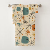 Mid Century Modern Starburst Pattern Bad Handdoek (Insitu)