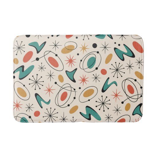 Mid Century Modern Starburst Pattern Badmat (Voorkant)