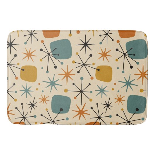 Mid Century Modern Starburst Pattern Badmat (Voorkant)