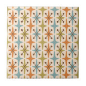 Mid Century Modern Starburst Pattern Kussensloop Tegeltje (Voorkant)
