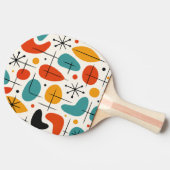 Mid Century Modern Starburst Pattern Tafeltennisbatje (Zijkant)