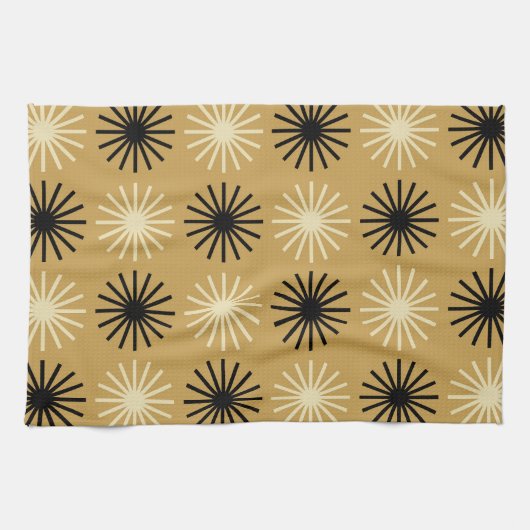 Mid Century Modern Starburst Pattern Theedoek (Horizontaal)