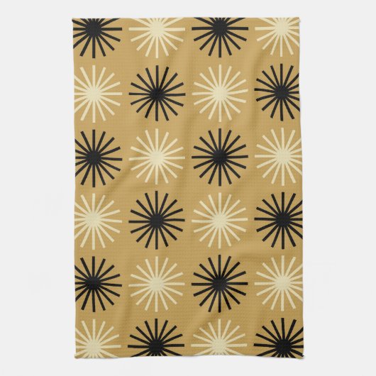Mid Century Modern Starburst Pattern Theedoek (Verticaal)