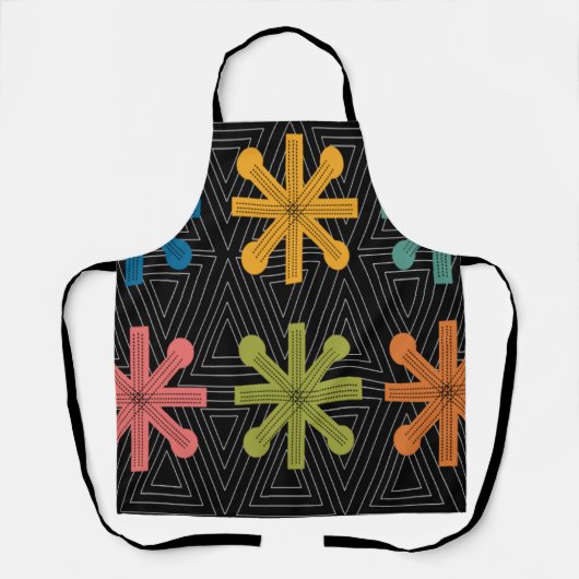 Mid-Century Modern Starburst Quilt Schort (Voorkant)