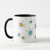 Mid Century Modern stijl, Atomic Starburst Mok (Links)