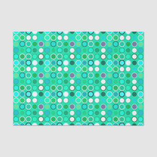 Mid-Century Modern Stippen, Shades of Aqua, Turquo Tissuepapier