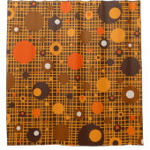 Mid Century Modern Stippen Woven Pattern Sinaasapp Douchegordijn (Voorkant)