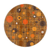 Mid Century Modern Stippen Woven Pattern Sinaasapp Snijplank (Voorkant)