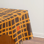 Mid Century Modern Stippen Woven Pattern Sinaasapp Tafelkleed (Voorbeeld)