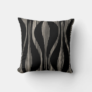 Mid Century Modern Striped Lounge Pattern Black Kussen