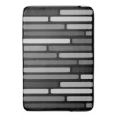 Mid Century Modern Stripes Black Badmat (Voorkant Verticaal)