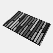 Mid Century Modern Stripes Black Deurmat (Schuin)