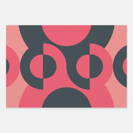 Mid-Century Modern Summer Sunset Inpakpapier Vel (Voorkant 3)