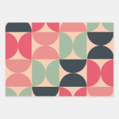 Mid-Century Modern Summer Sunset Inpakpapier Vel (Voorkant 3)