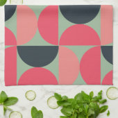 Mid-Century Modern Summer Sunset Theedoek (Gevouwen)