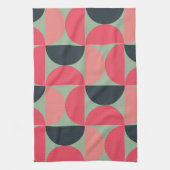 Mid-Century Modern Summer Sunset Theedoek (Verticaal)