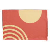 Mid Century Modern Sun and Rainbow Line Kussensloop (Voorkant)