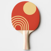 Mid Century Modern Sun and Rainbow Line Tafeltennisbatje