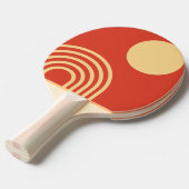 Mid Century Modern Sun and Rainbow Line Tafeltennisbatje (Voorkant Gekanteld)