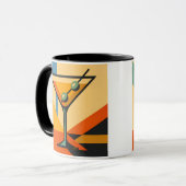 Mid Century Modern Sunrise Bauhaus Martini Mok (Voorkant links)