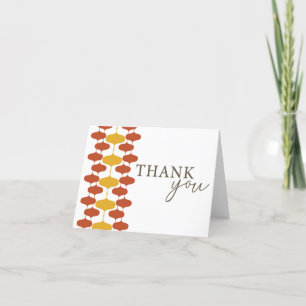 Mid Century Modern Thank You Card – Retro Sinaasap Bedankkaart