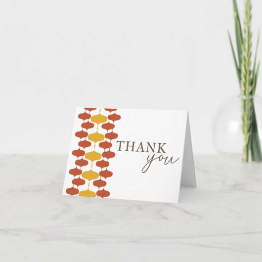 Mid Century Modern Thank You Card – Retro Sinaasap Bedankkaart (Voorkant)